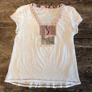 Anthropologie Meadow Rue Bead Crochet Top Sz XS